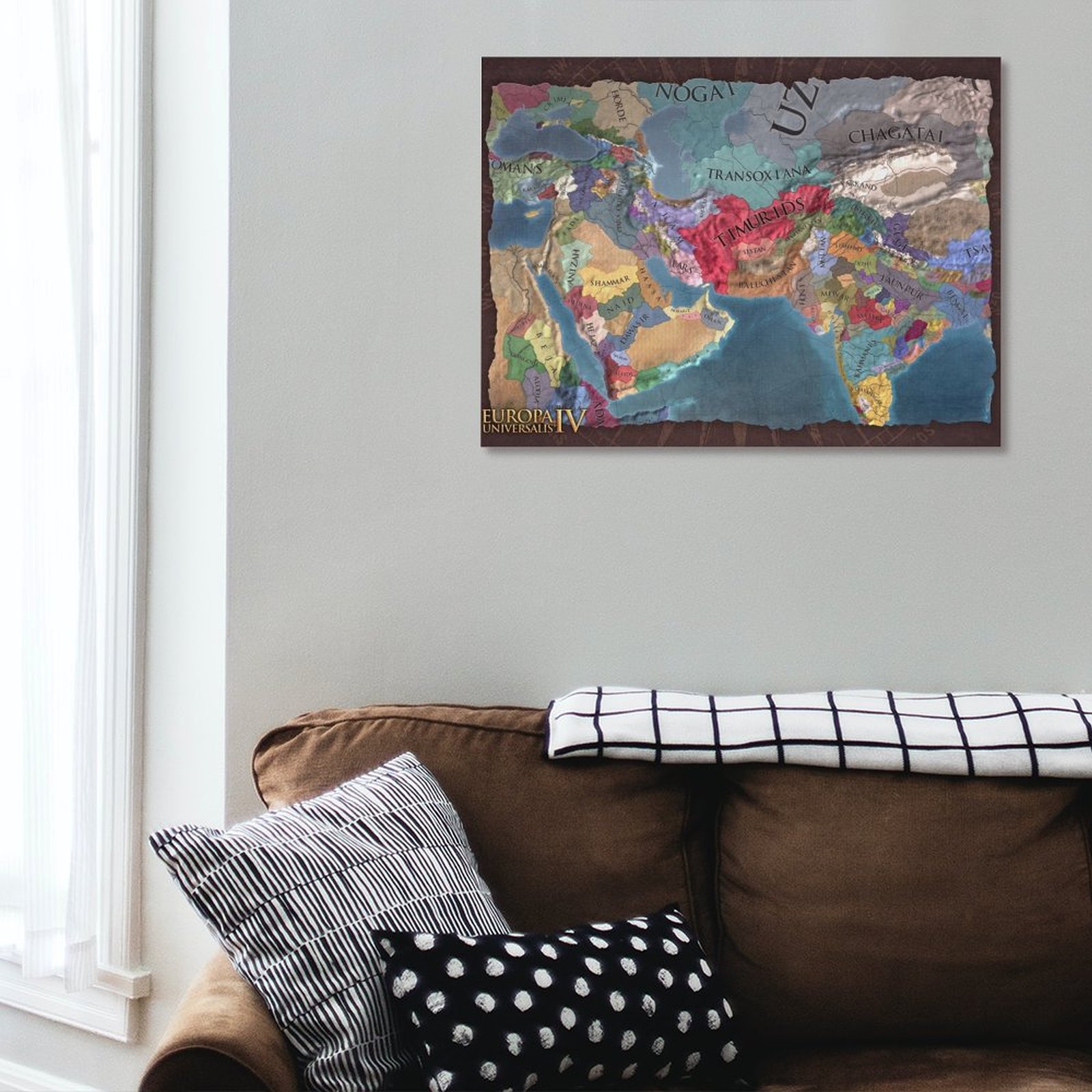 Middle East Brown Map