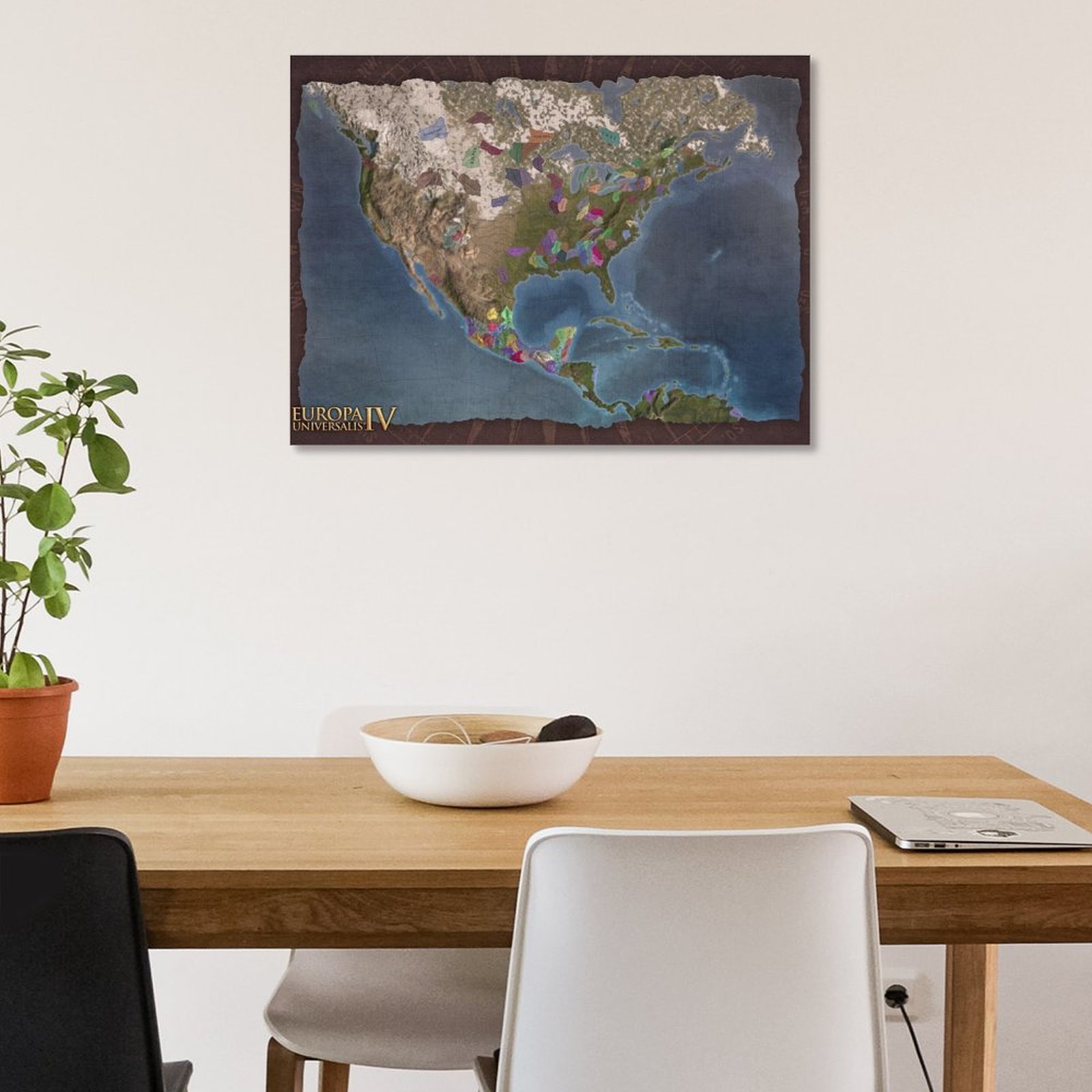 North America Brown Map