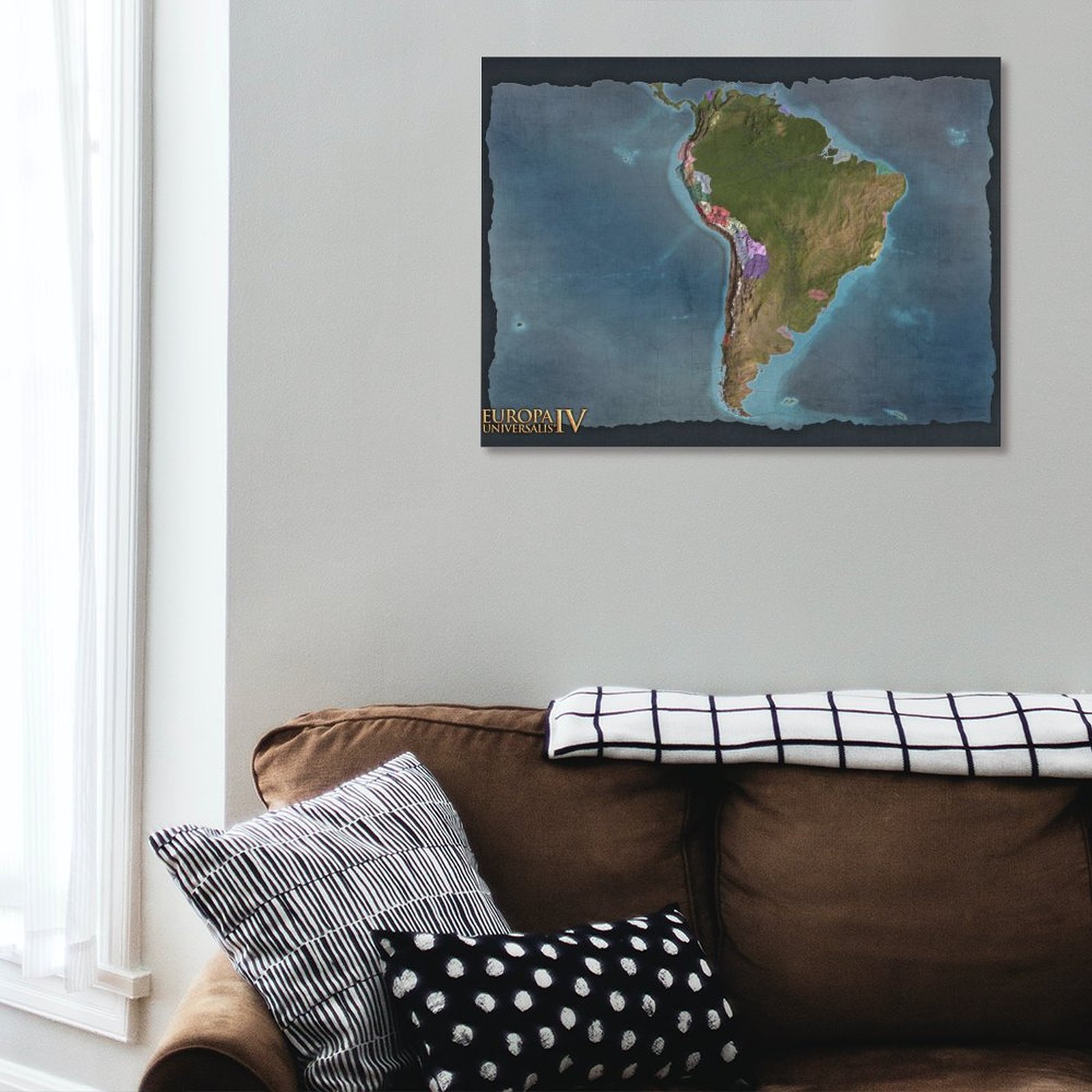 South America Blue Map