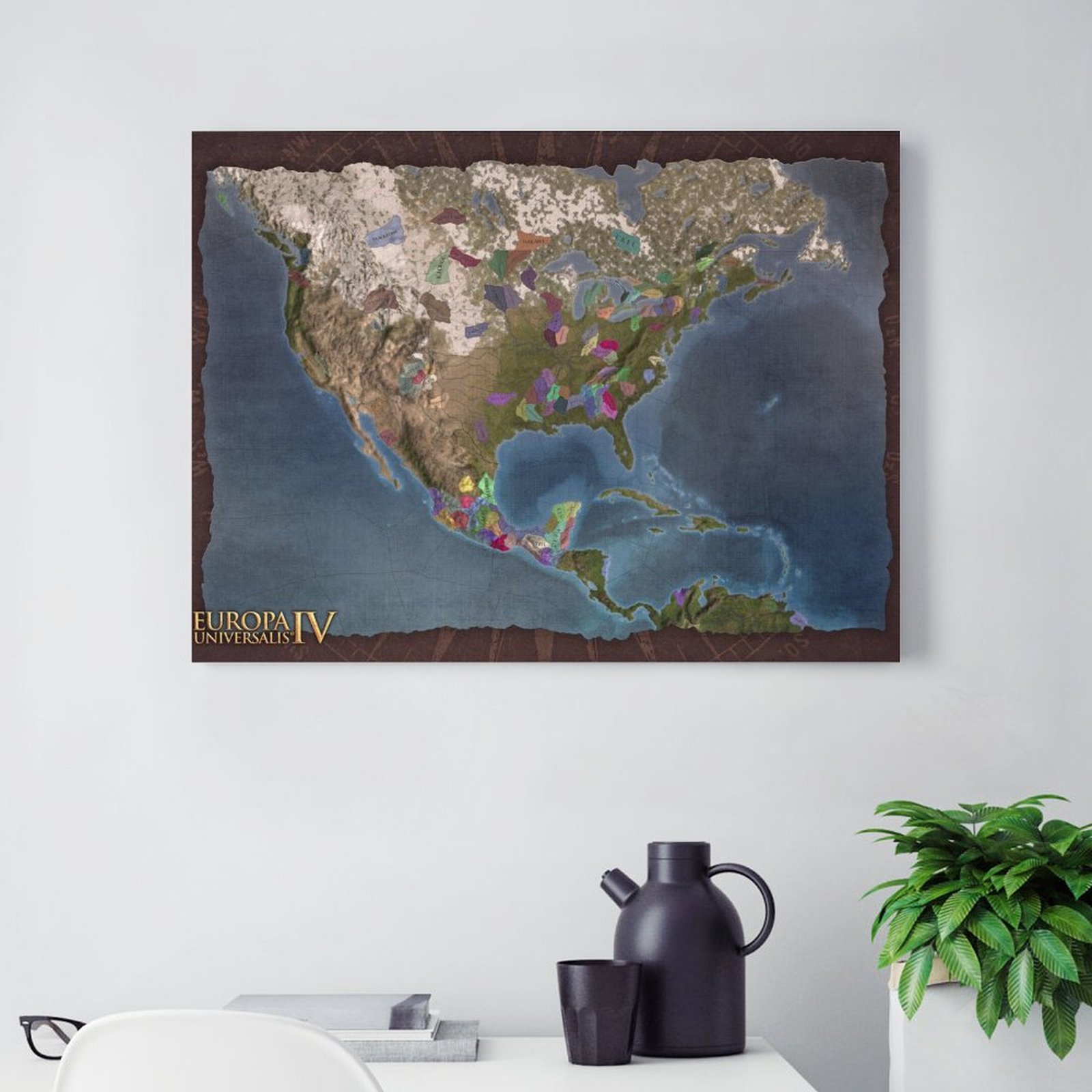 North America Brown Map