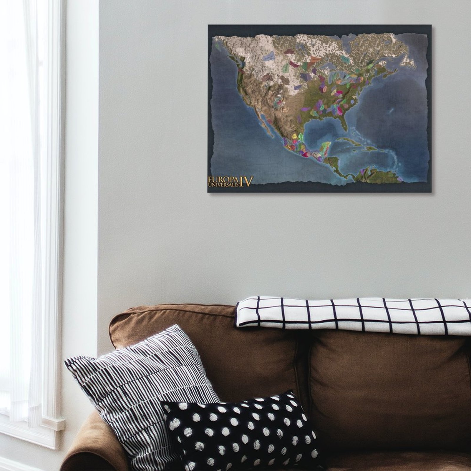 North America Blue Map