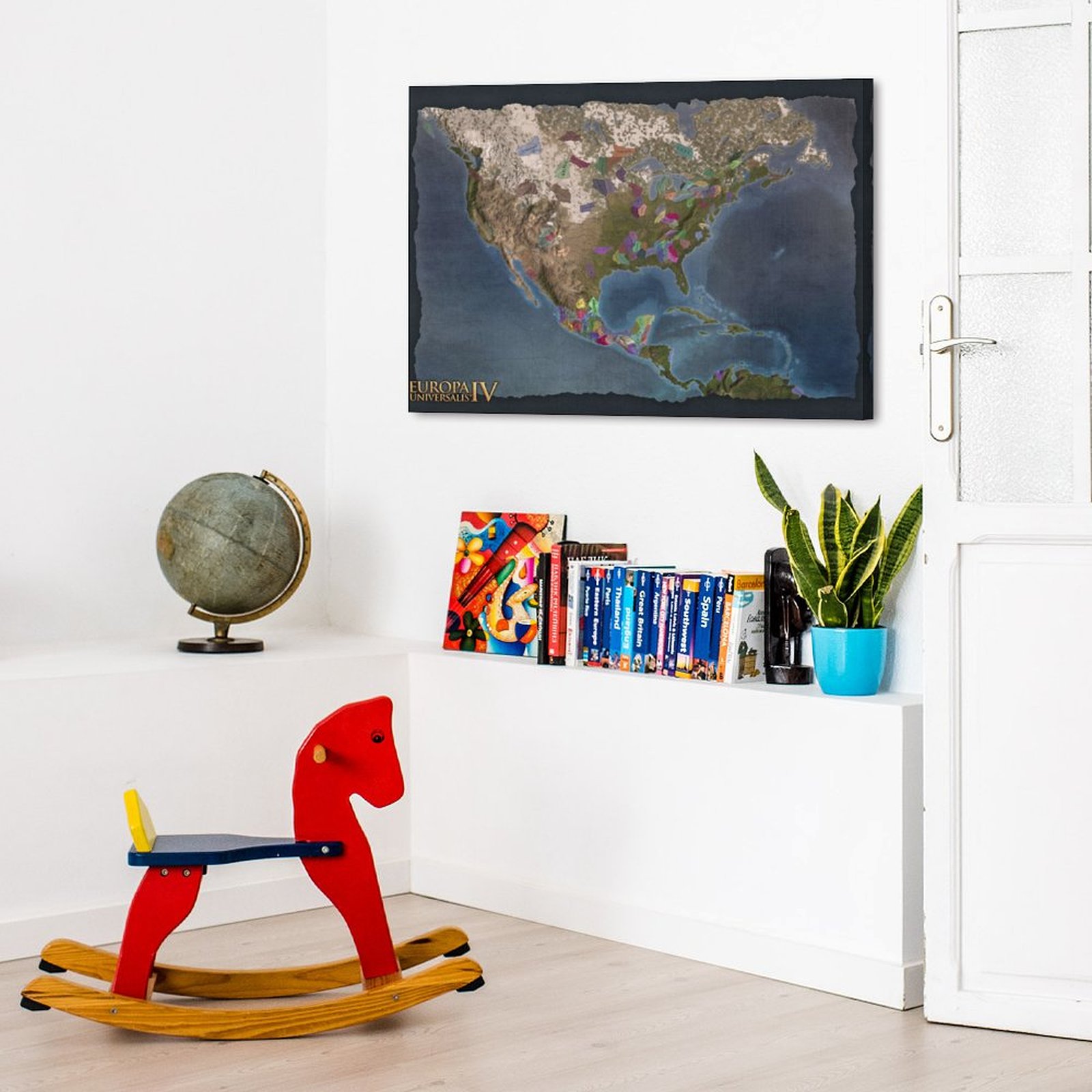 North America Blue Map