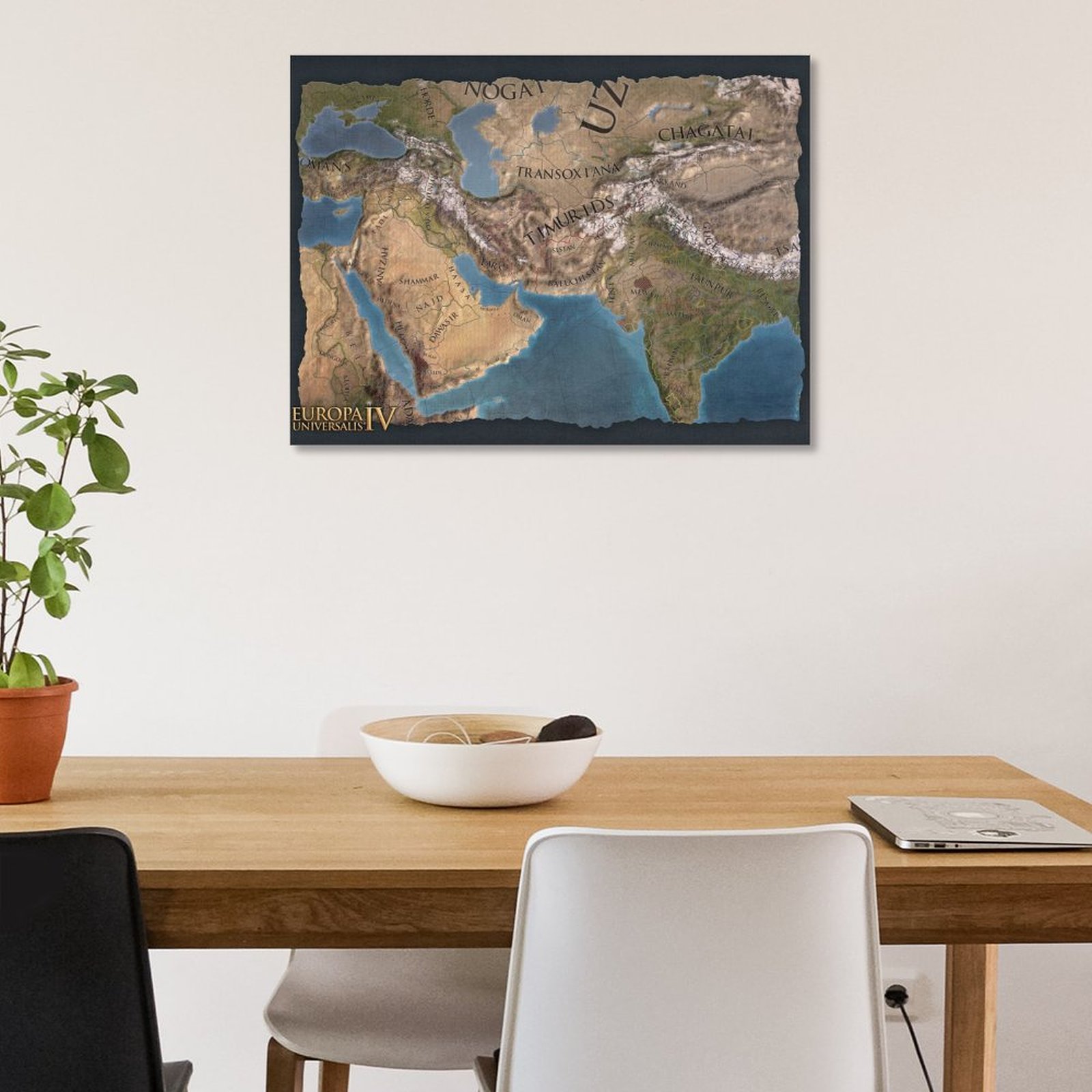 Middle East Blue Map