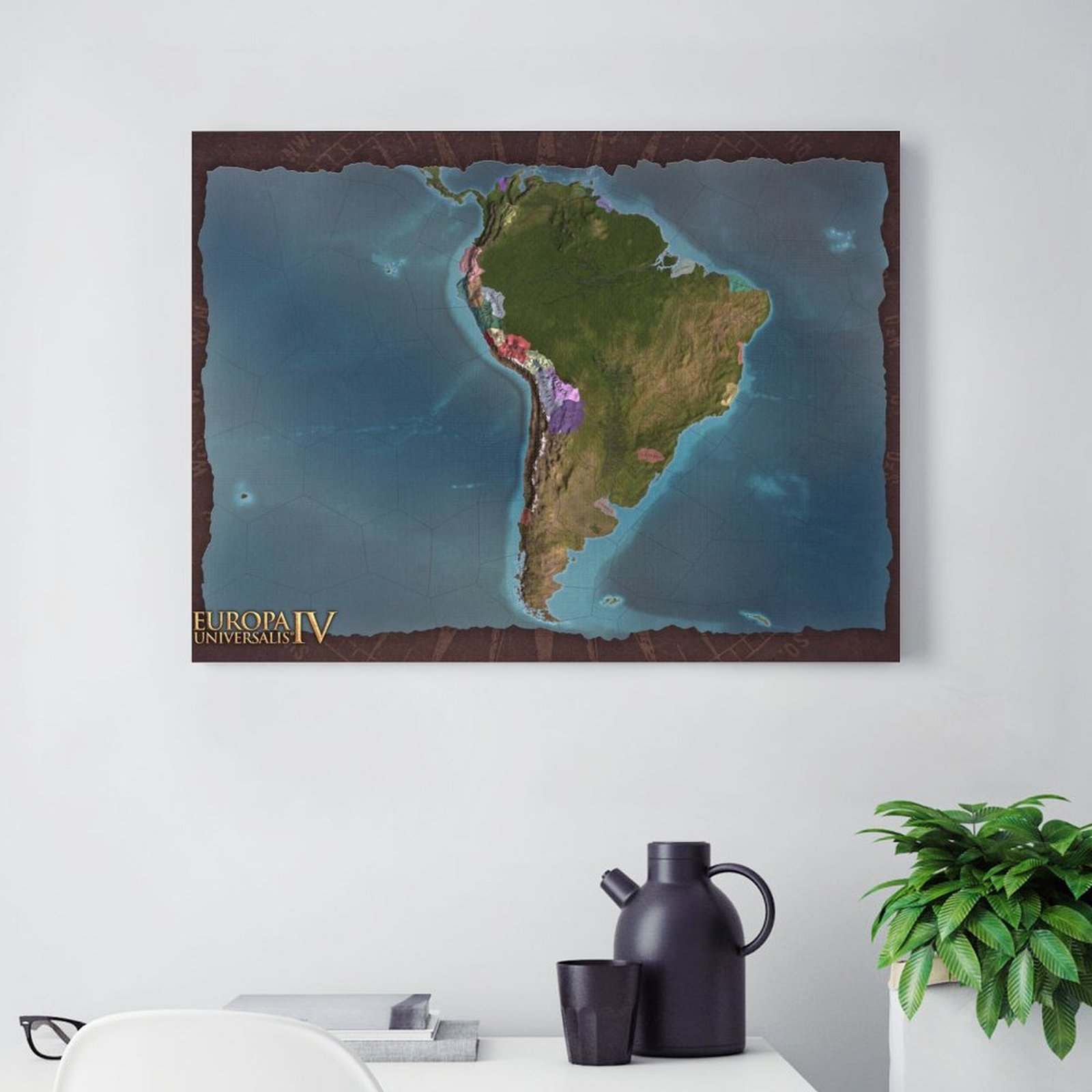 South America Brown Map
