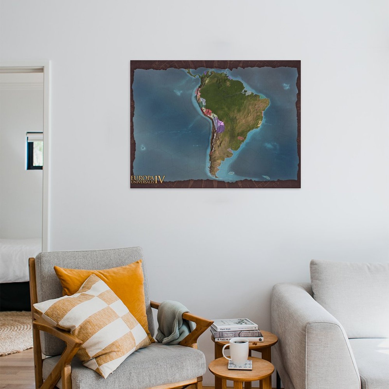 South America Brown Map
