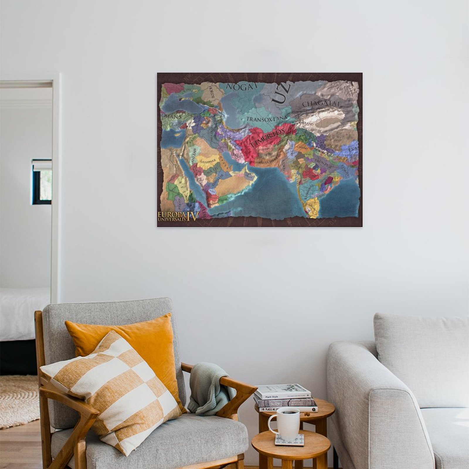 Middle East Brown Map