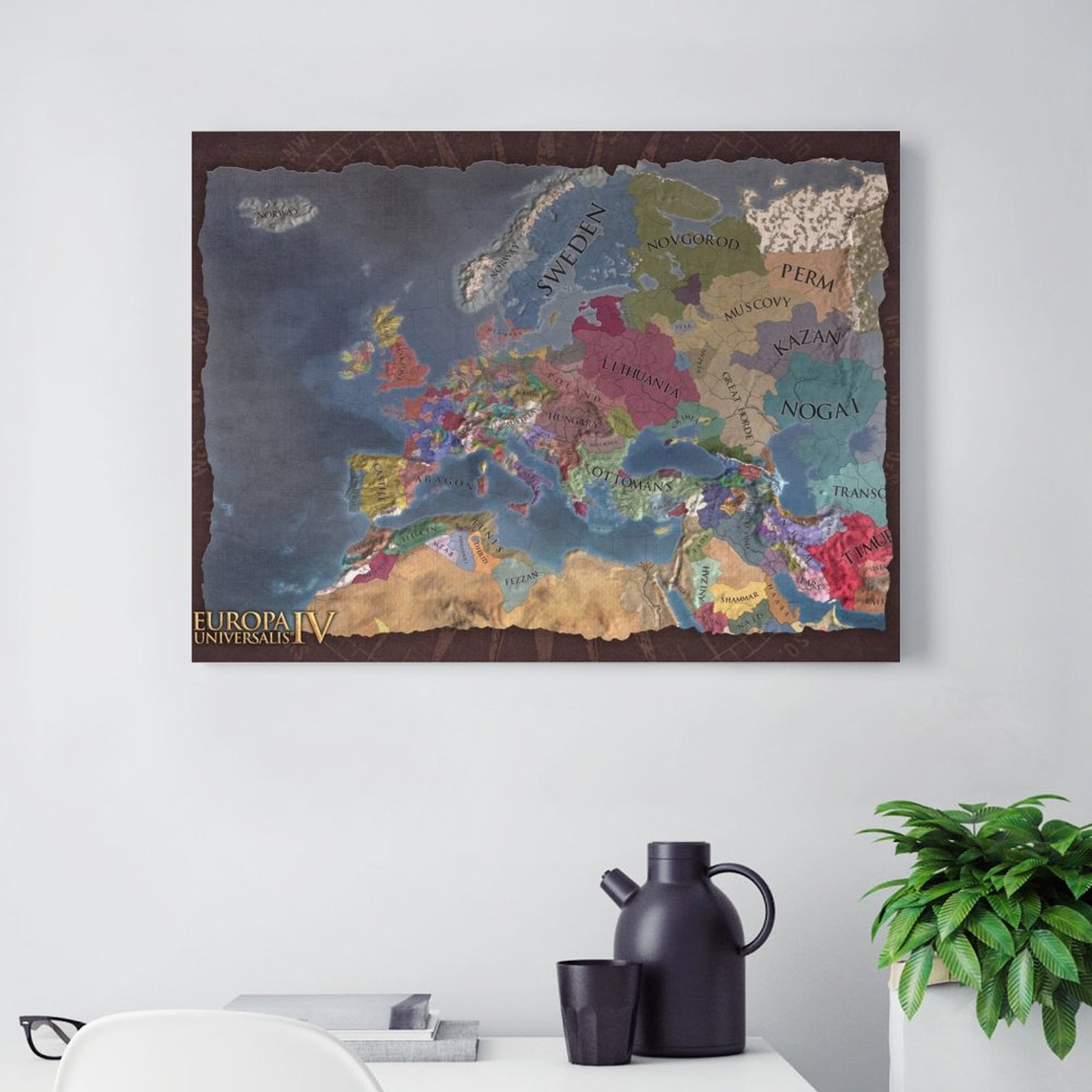 Europe Brown Map