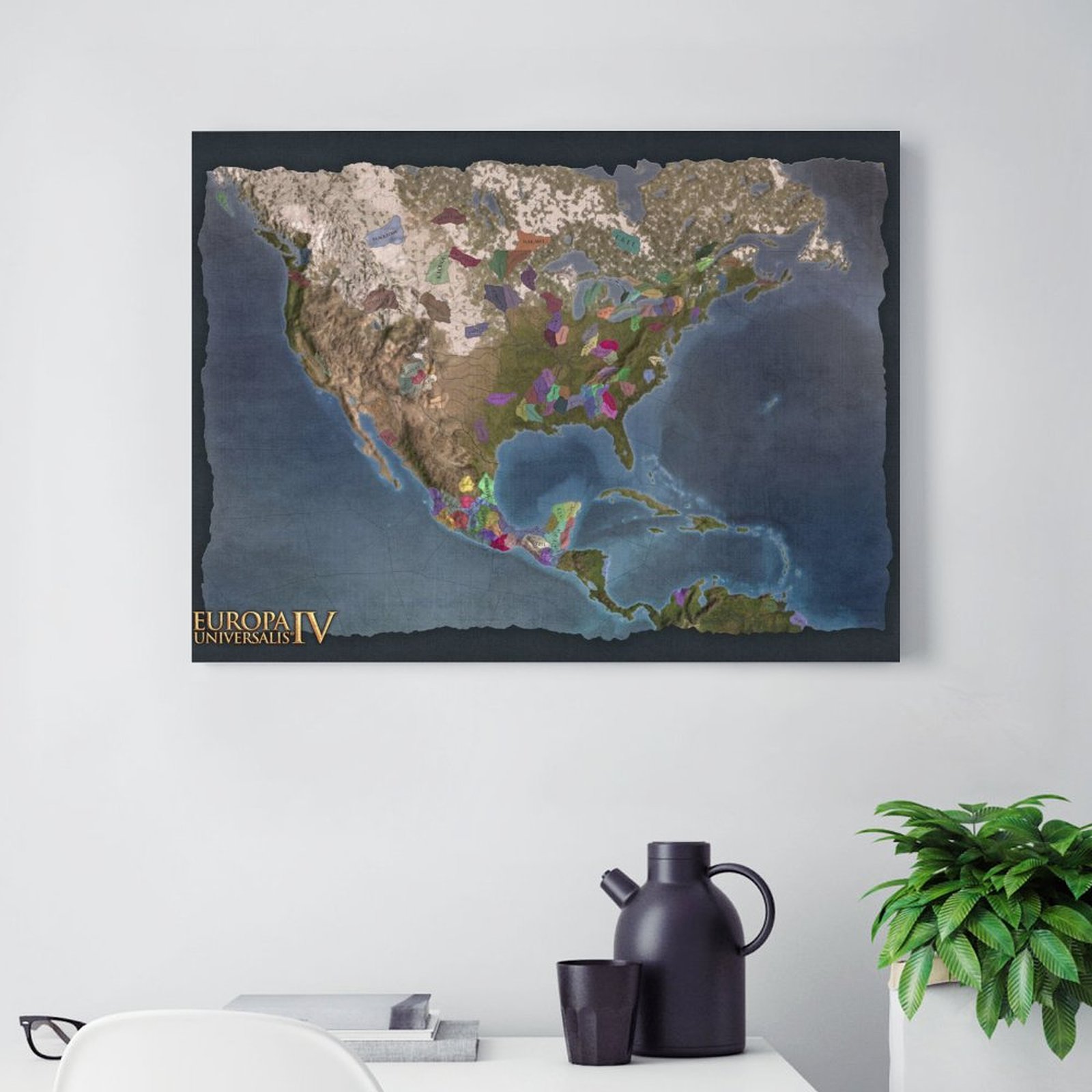 North America Blue Map