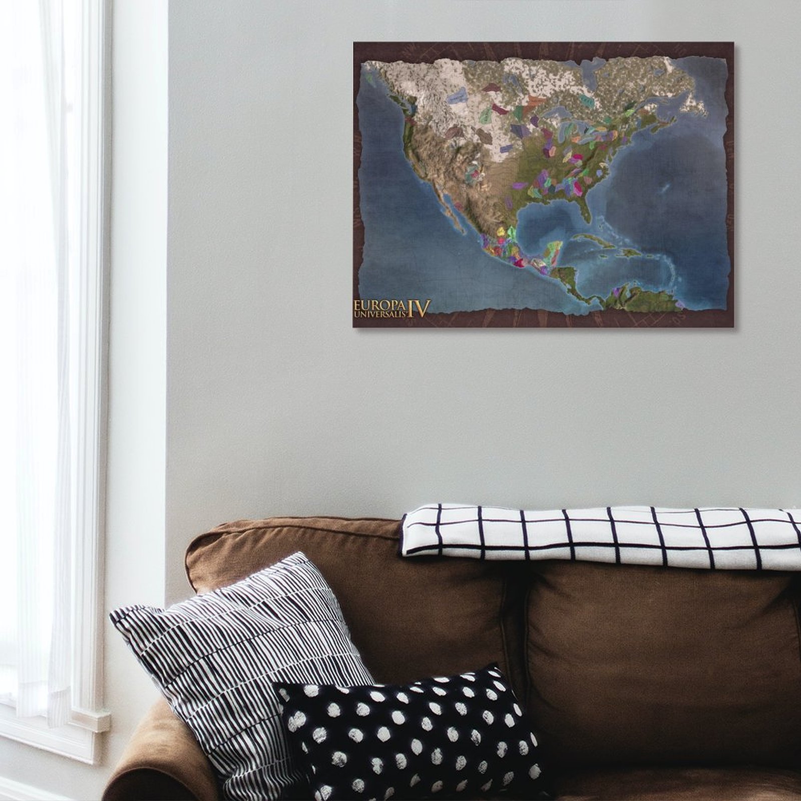 North America Brown Map
