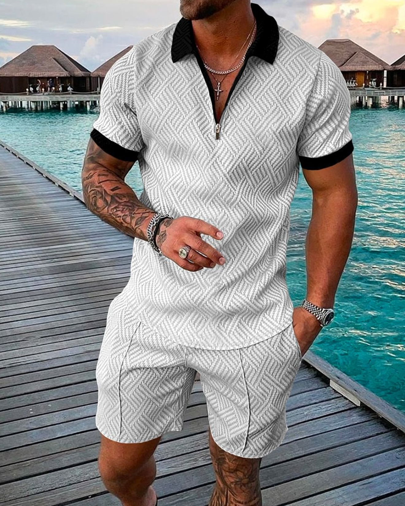 Roma Polo Shirt And Shorts Co-Ord