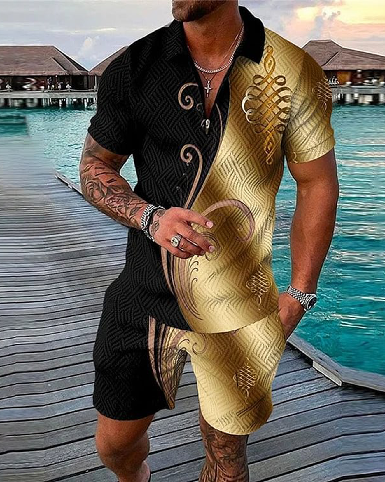 God of War Polo Shirt And Shorts Co-Ord