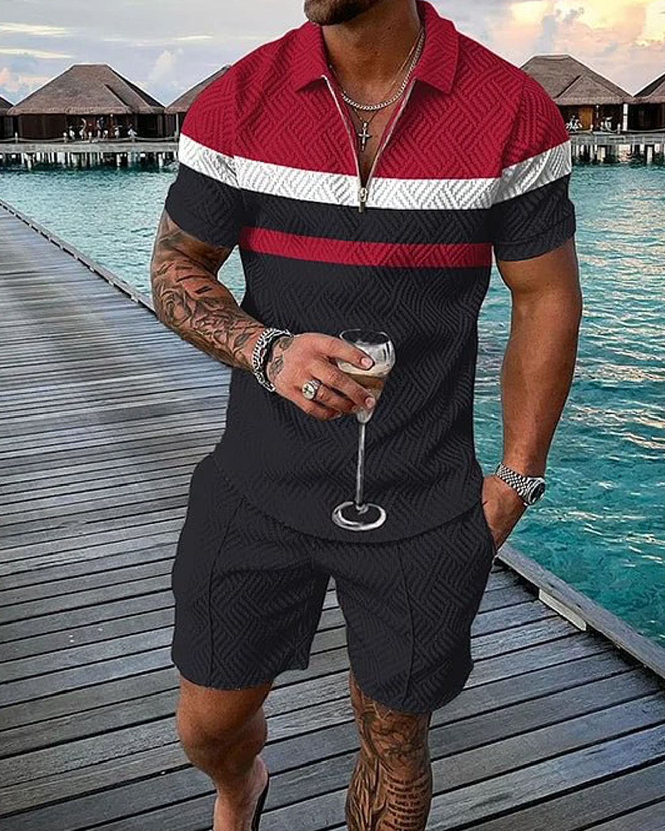 Pinnacle Polo Shirt And Shorts Co-Ord