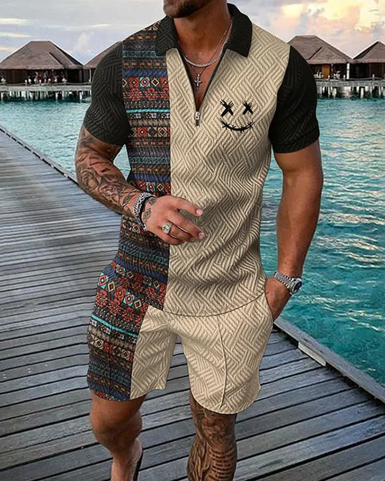 Time Traveler Polo Shirt & Shorts Co-Ord