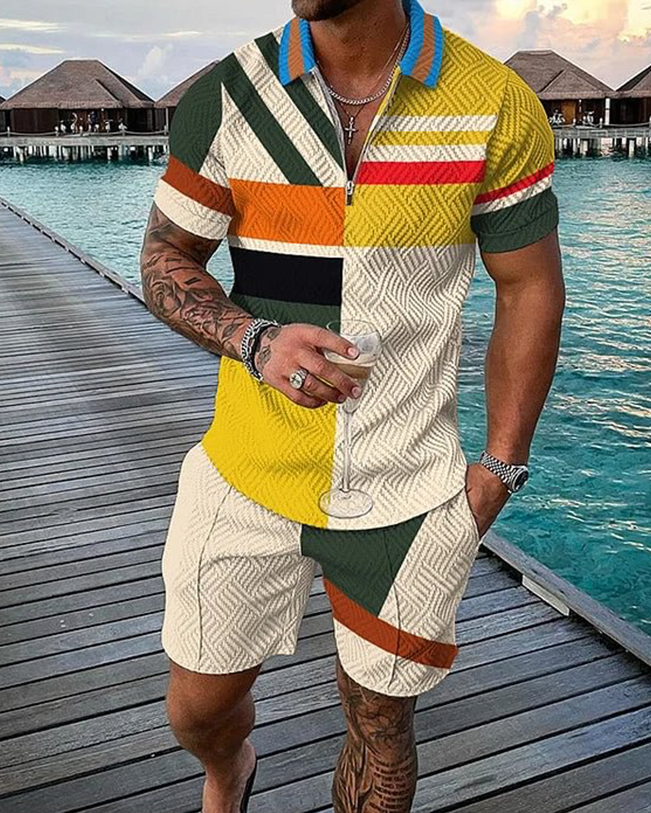 LeMickey Polo Shirt And Shorts Co-Ord