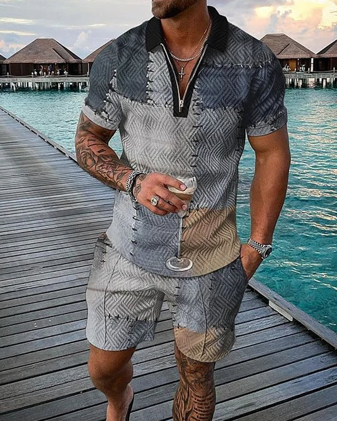 Rogue Polo Shirt And Shorts Co-Ord