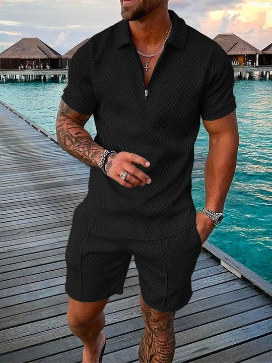 Midnight Polo Shirt & Shorts Co-Ord