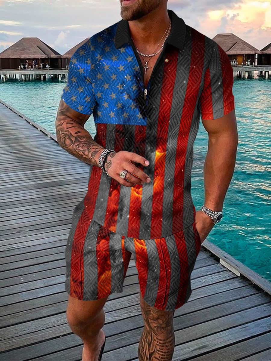 Men's Casual American Polo Suit