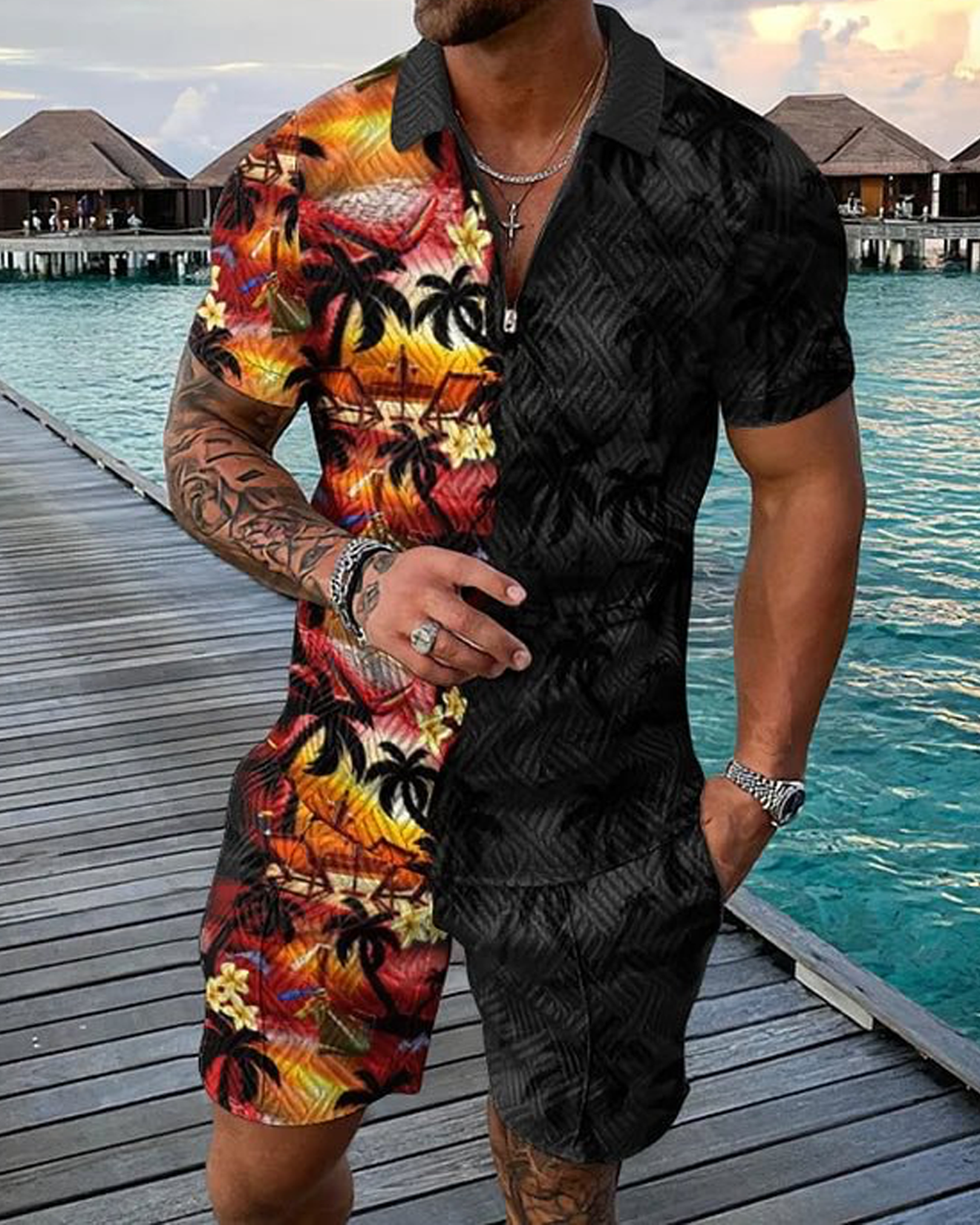 Bahama Darkness Polo Shirt And Shorts Co-Ord