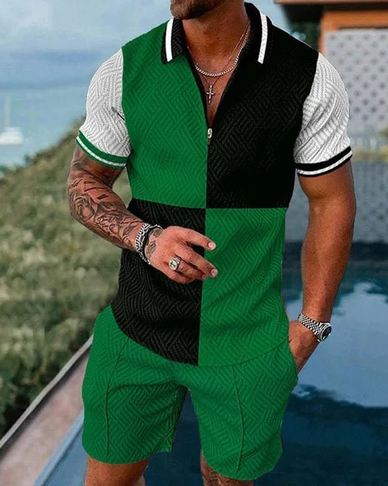Lucky Irish Celtic Polo Shirt And Shorts Co-Ord