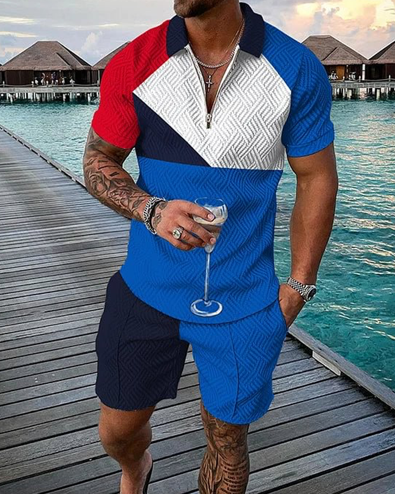 Halo Polo Shirt And Shorts Co-Ord