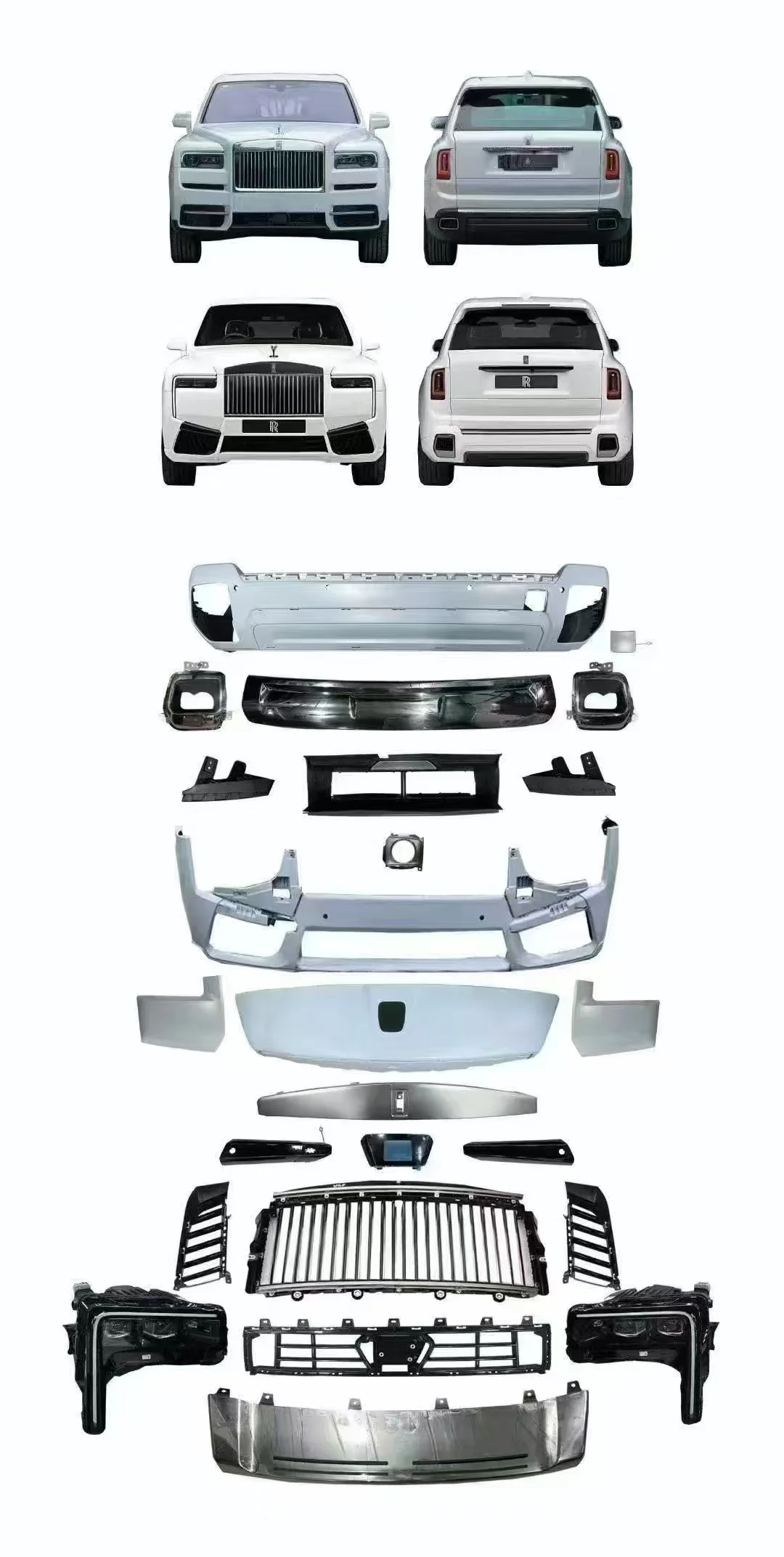 Rolls-Royce Cullinan body kit for 2018-2024 upgraded with 2025