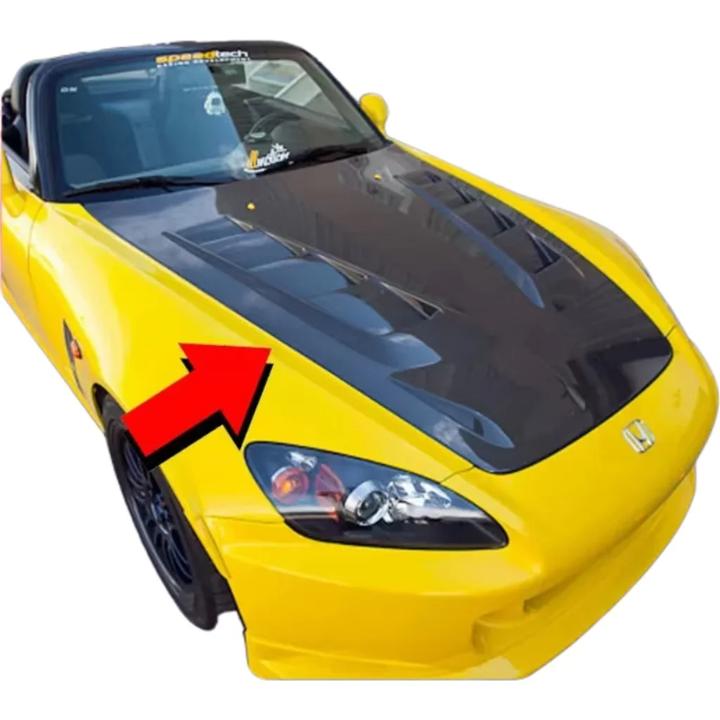 Carbon fiber hood for S2000