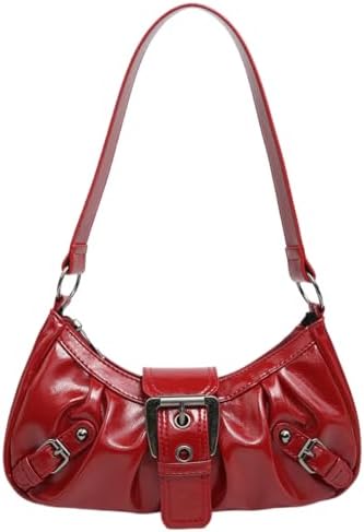 Shoulder Bag for Women Y2k Burgundy Purse