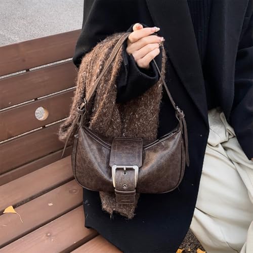 Shoulder Bag for Women Y2k Burgundy Purse