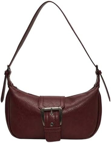 Shoulder Bag for Women Y2k Burgundy Purse