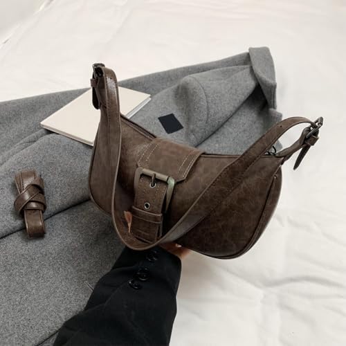 Shoulder Bag for Women Y2k Burgundy Purse