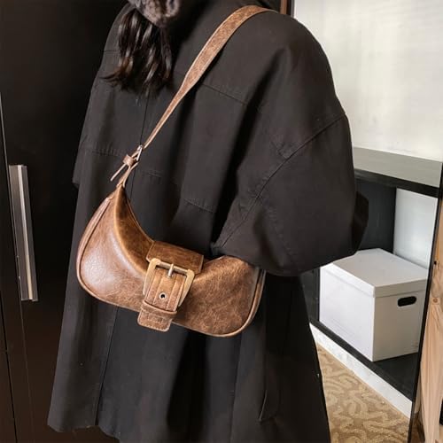 Shoulder Bag for Women Y2k Burgundy Purse