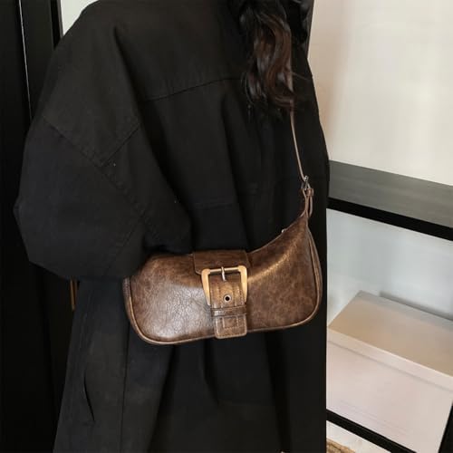 Shoulder Bag for Women Y2k Burgundy Purse