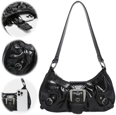 Shoulder Bag for Women Y2k Burgundy Purse