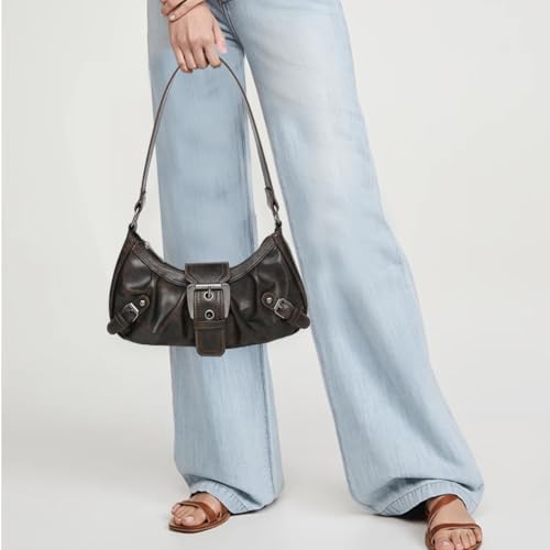 Shoulder Bag for Women Y2k Burgundy Purse