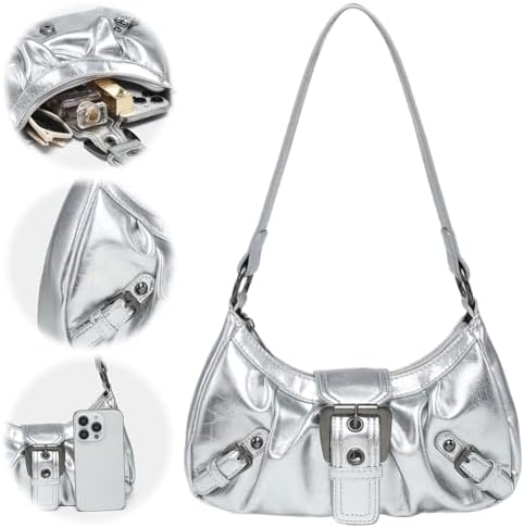 Shoulder Bag for Women Y2k Burgundy Purse