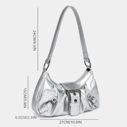 Shoulder Bag for Women Y2k Burgundy Purse