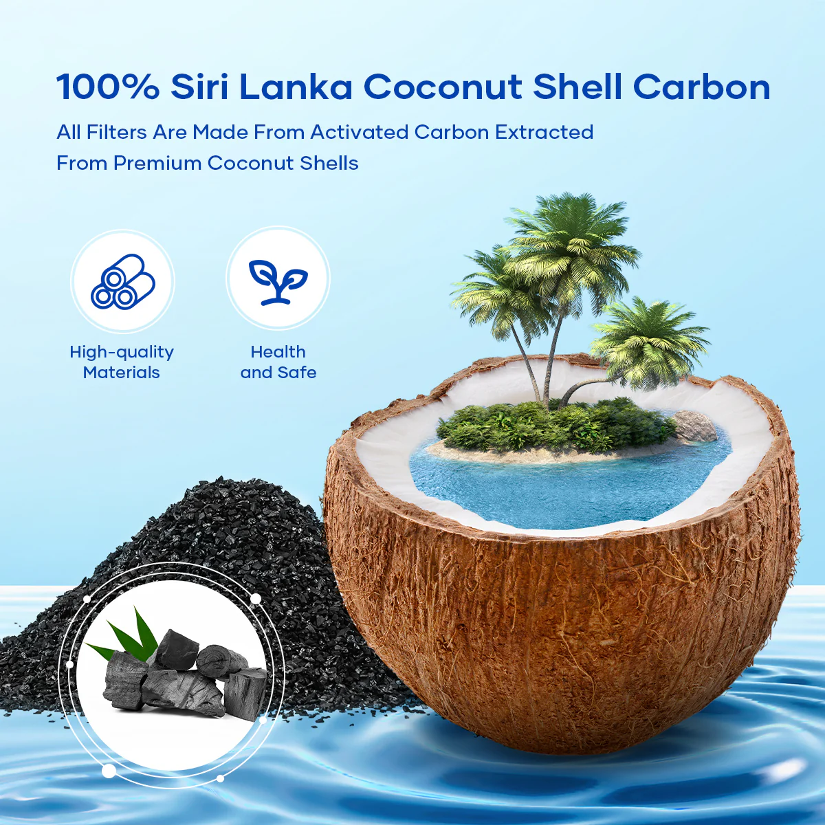 Purerdeep PD3 Compatible EDR3RXD1 Refrigerator Water Filter, 4396841, 4396710 Filter 3