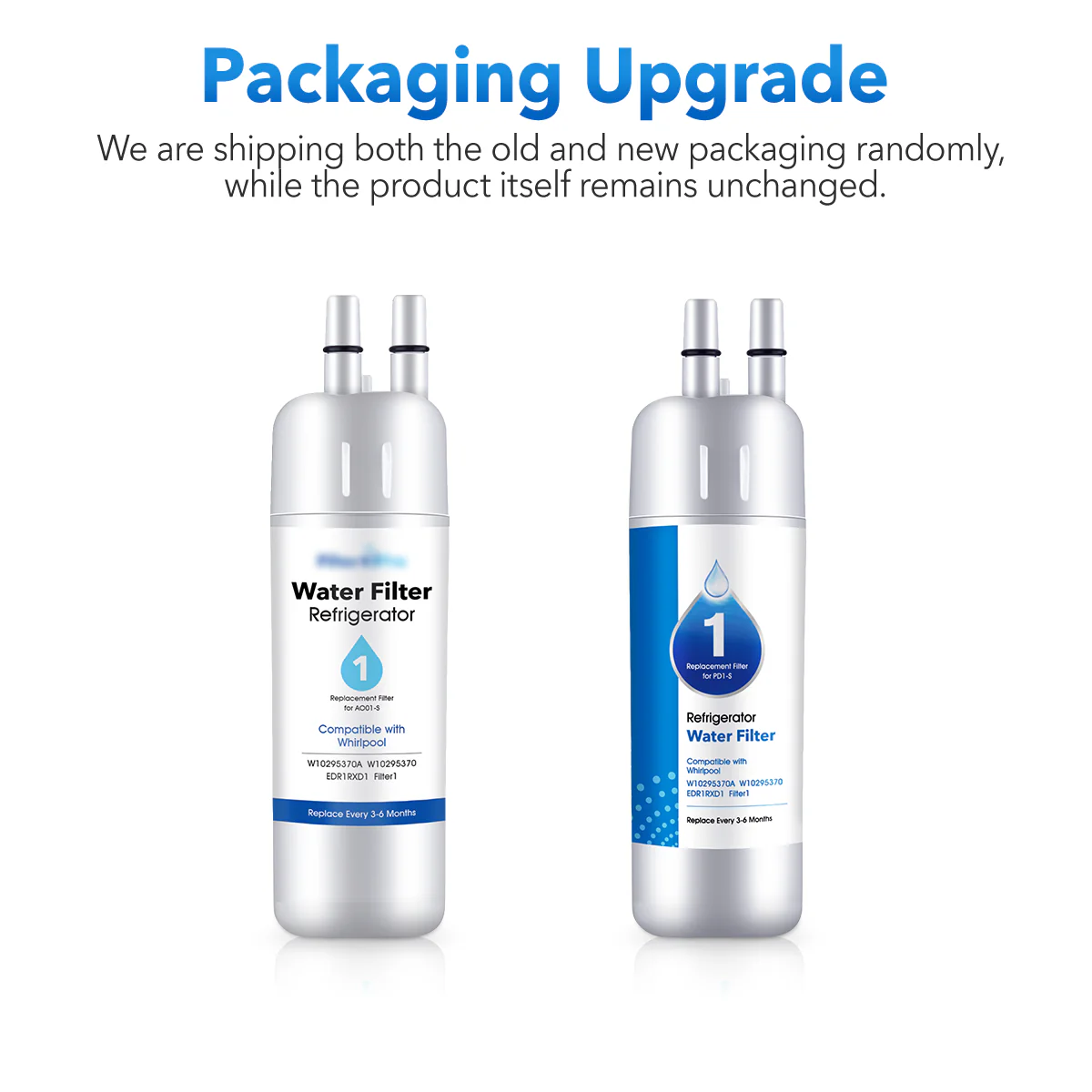Purerdeep PD1 Compatible with EDR1RXD1, W10295370A, Refrigerator Water Filter 1 Whr1rxd1