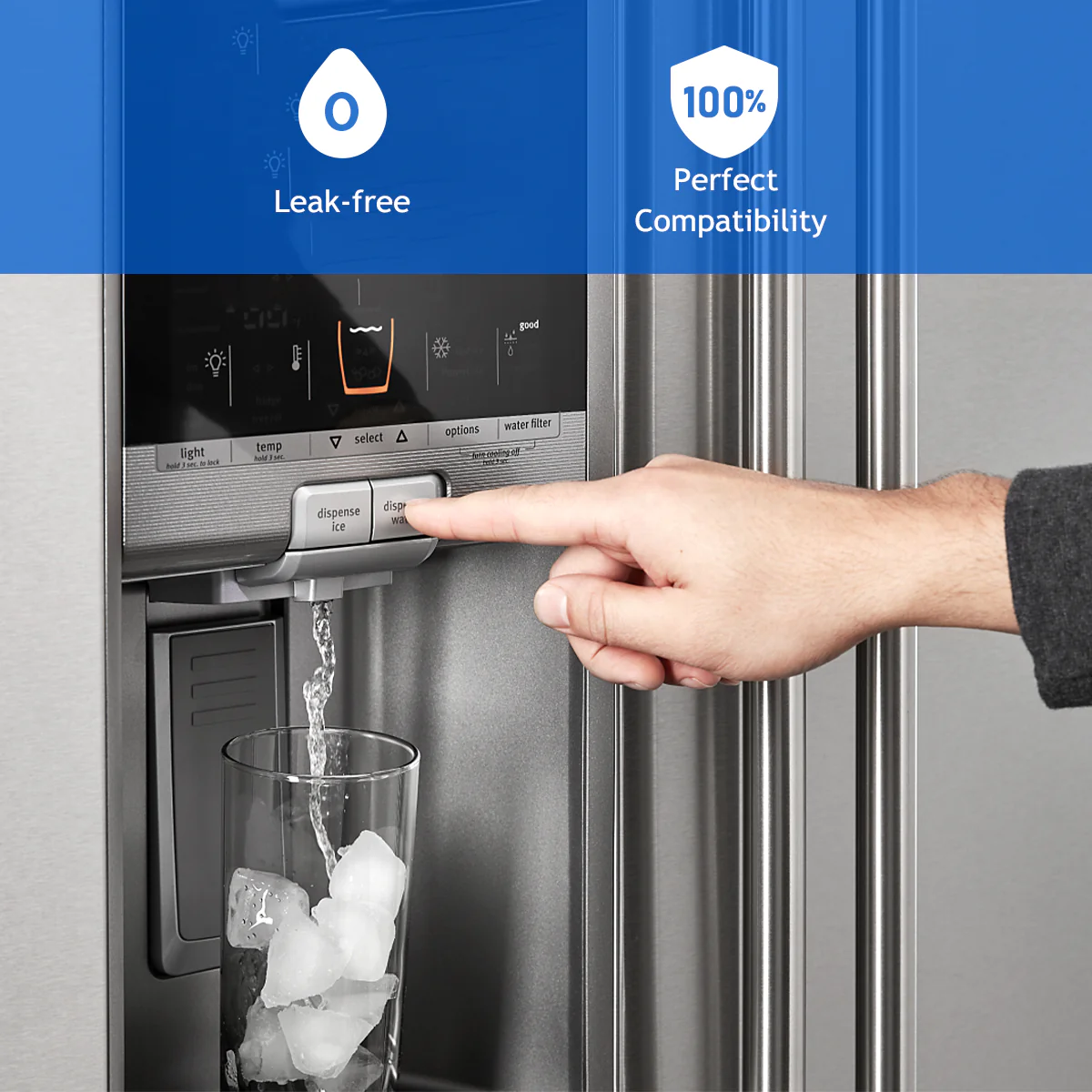 Purerdeep PD1 Compatible with EDR1RXD1, W10295370A, Refrigerator Water Filter 1 Whr1rxd1