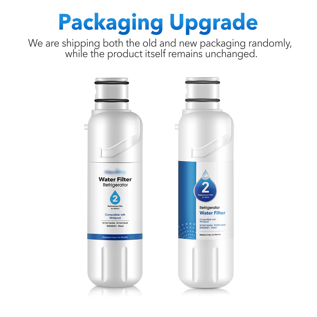 Purerdeep PD2 Compatible EDR2RXD1 Refrigerator Water Filter,W10413645A Filter 2