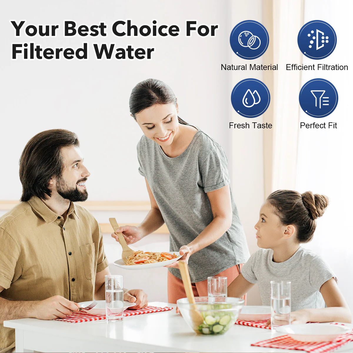 Purerdeep PD2 Compatible EDR2RXD1 Refrigerator Water Filter,W10413645A Filter 2