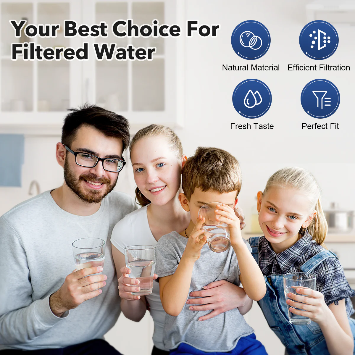Purerdeep PD3 Compatible EDR3RXD1 Refrigerator Water Filter, 4396841, 4396710 Filter 3