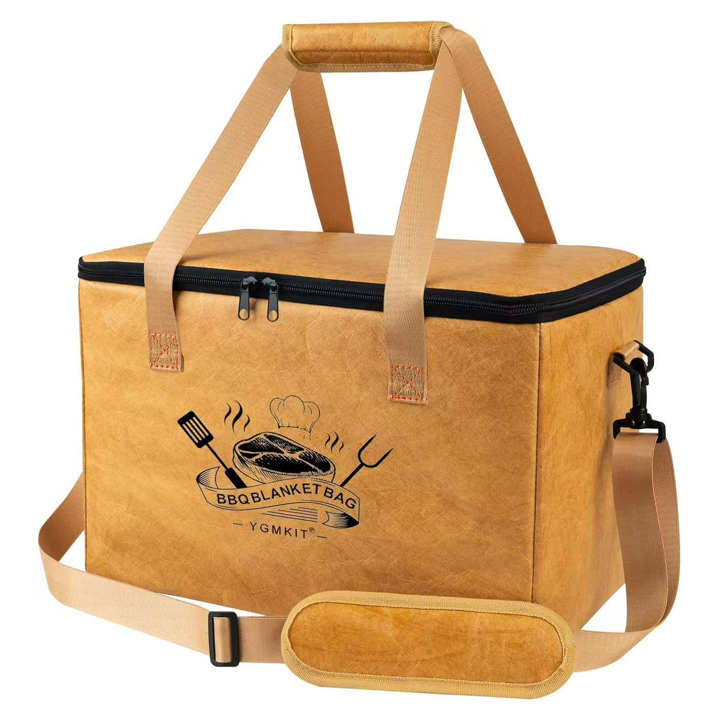 40x25x25cm BBQ Isoliertasche Wiederverwendbare Große Kapazität Fleischlagerung Tasche Reißverschlussöffnung Thermoschicht