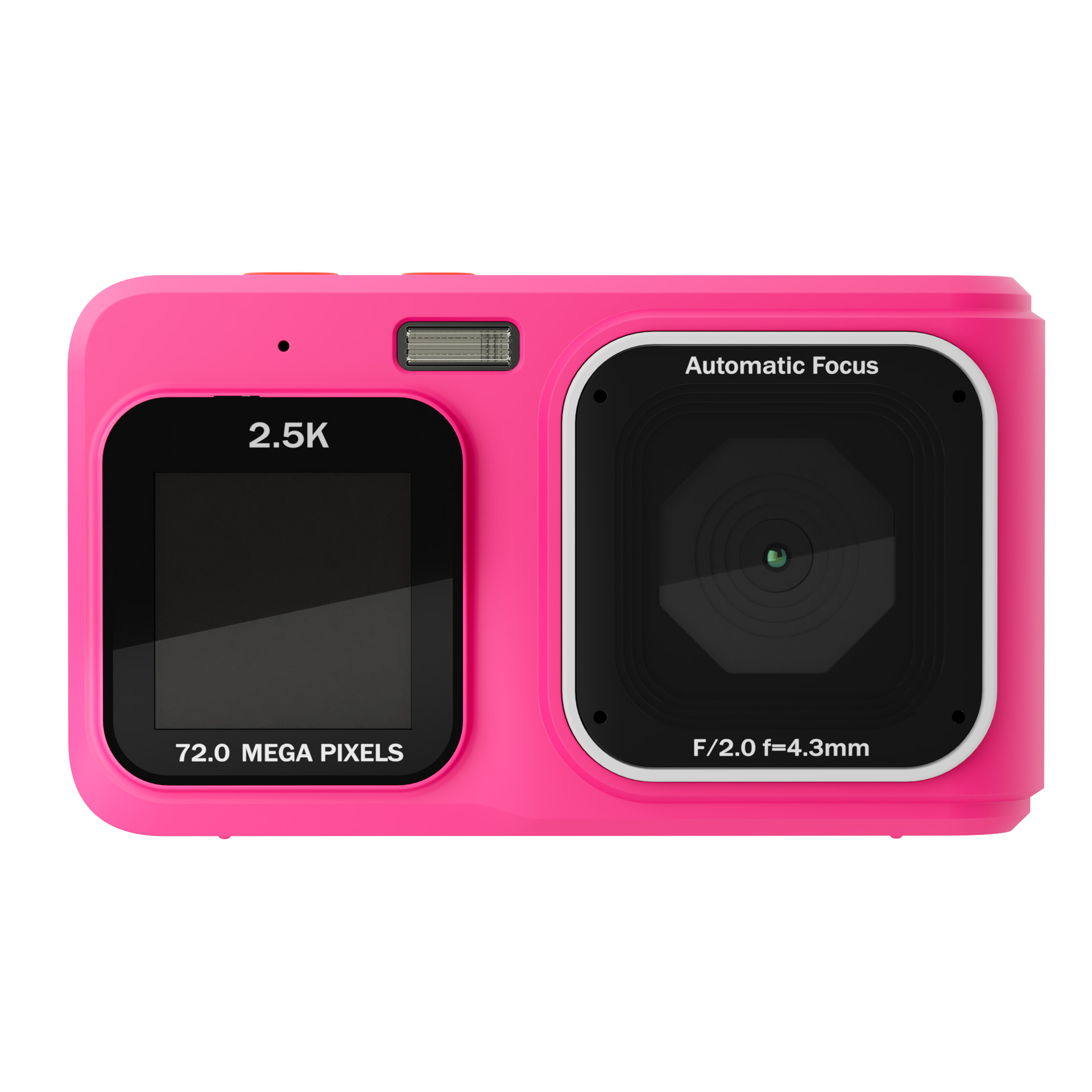Rose Red 2.5K HD Video 16X Zoom MP3 72MP Foto Dualscreen Selfie-Kamera 32G Speicherkarte Zuhause Reisen Tragbar