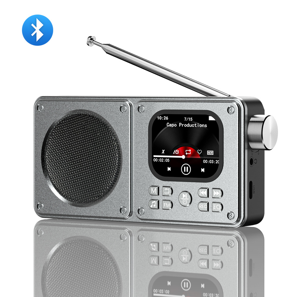 Mp3 Mp4 Bluetooth-Lautsprecher Radio Tragbarer Videoplayer AMV AVI Mit 2-Zoll-IPS