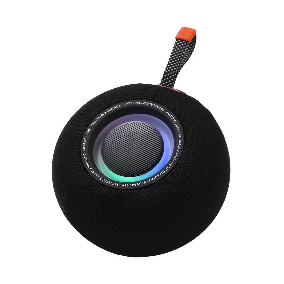 Tragbare drahtlose Bluetooth-Lautsprecher, IPX6 wasserdichter kleiner Duschlautsprecher, lauter Stereoklang mit Trageschlaufe für den Außenbereich (Schwarz)