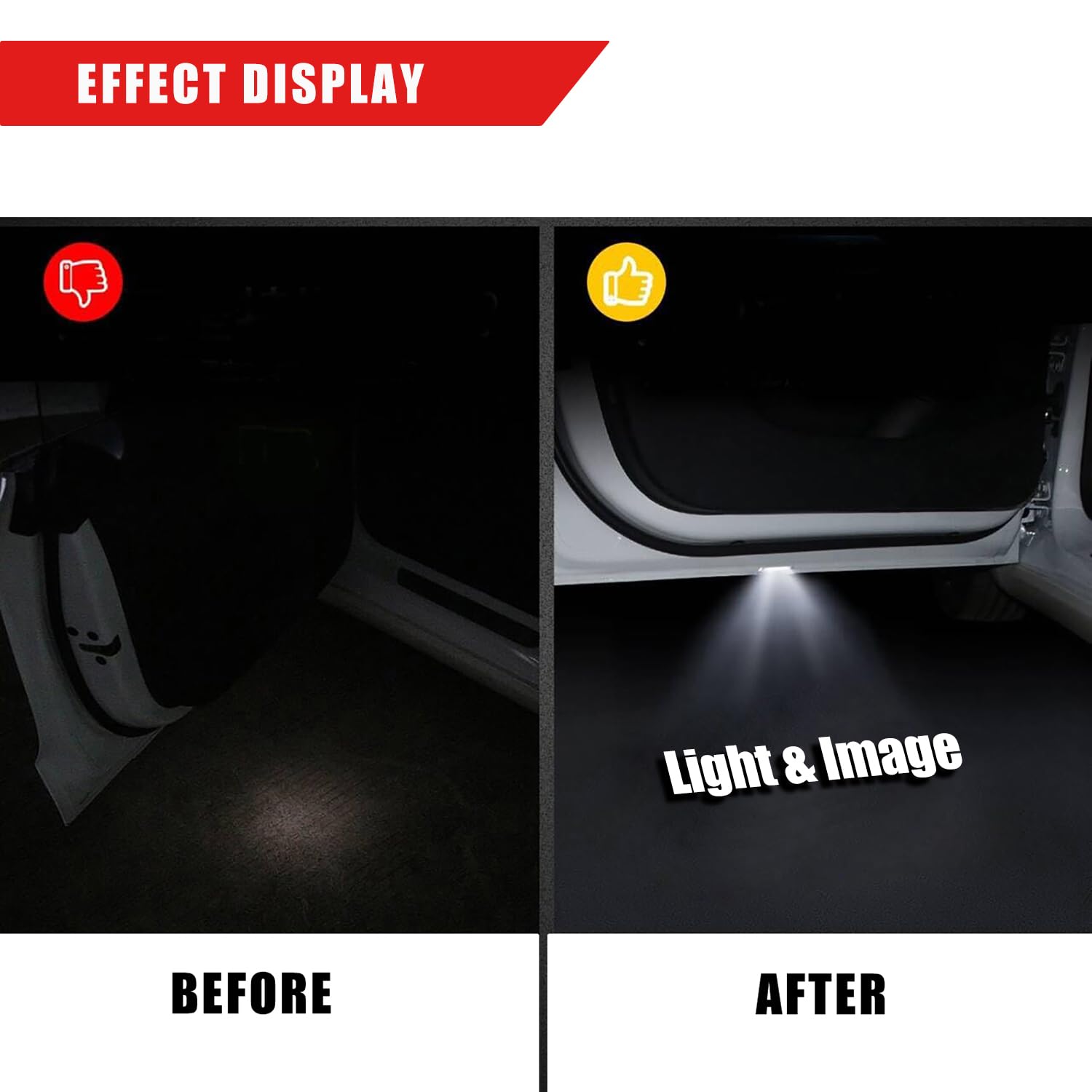 2 Stück Autotürlichter kompatibel mit A1 A3 A4 A5 A6 A7 A8 Q3 Q5 Q7 R8 TT RS S Zubehör, Super helle Willkommen Licht, Pfützenlicht