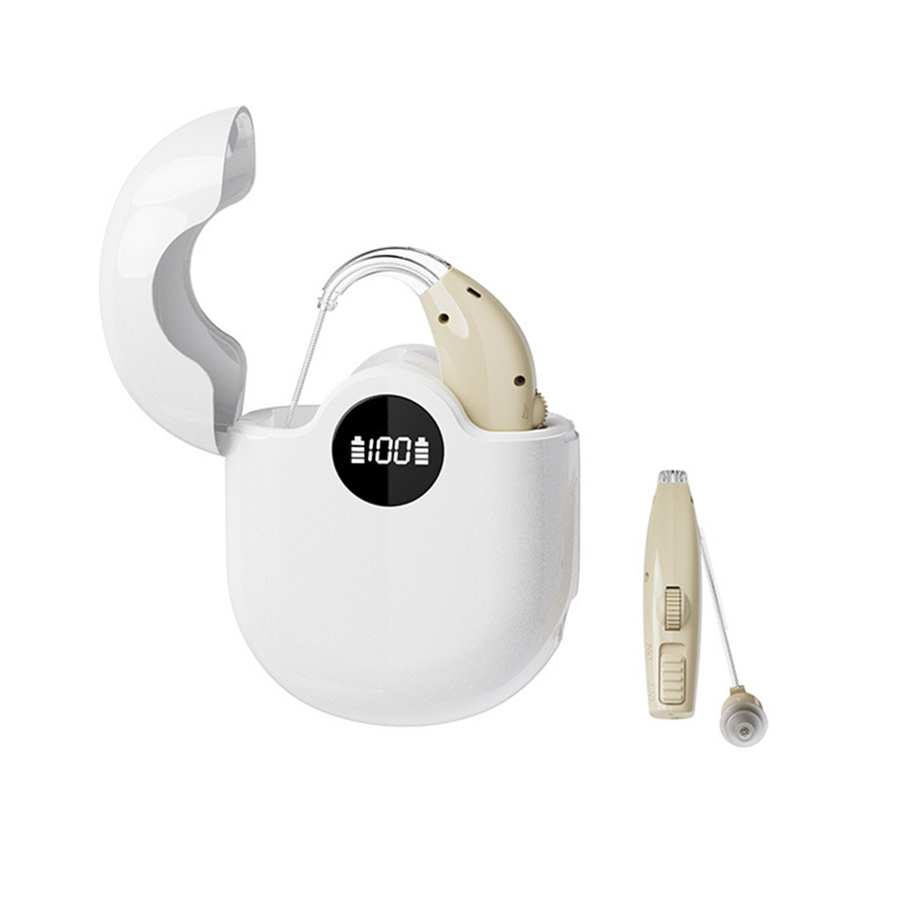 Hörgeräte Hörverstärker für Senioren Wiederaufladbar mit Geräuschunterdrückung Hörgerätverlust Verstärker Senioren mit Ladeetui
