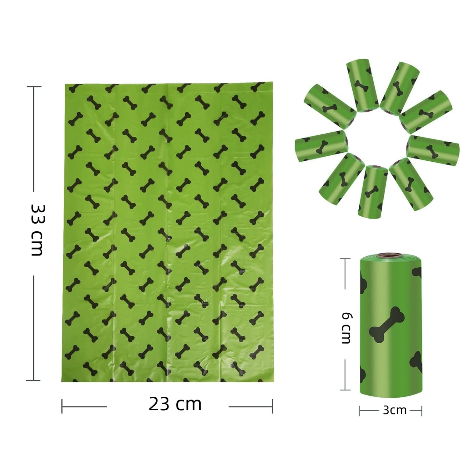 Hundekotbeutel, Extra Dick Stark 100% Auslaufsicher (18 Rollen, 270 Stück), Lavendelduftend, Umweltfreundliche Müllbeutel mit Spender und Freihandhalter
