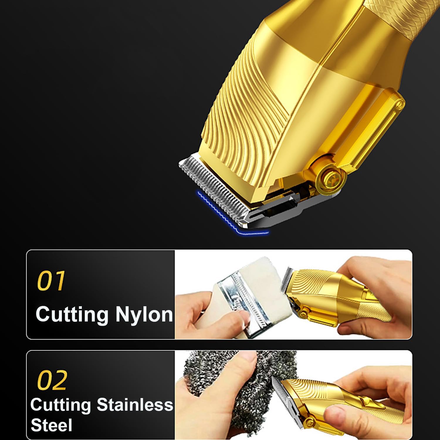 Haarschneide-Kit für Männer, Bartschneider mit LED-Anzeige, kabelloses Haarschneider-Barberset, Pflegeset für Männer